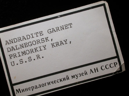 Andradite Garnet from Dalnegorsk, Primorskiy Kray, Russia