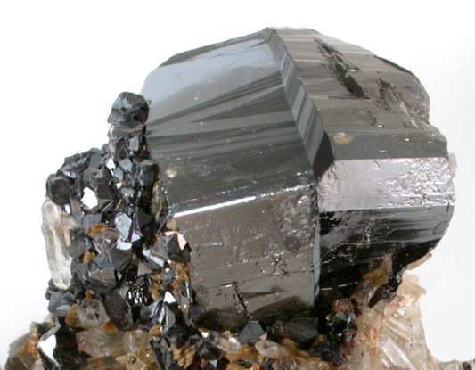 Cassiterite (twinned crystals) with Quartz, Sphalerite from San Antonio Mine, near Viloco, Loayza Province, La Paz Department, Bolivia