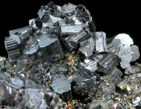 Bournonite on Pyrite from Cavnic Mine (Kapnikbanya), Maramures, Romania