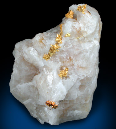 Gold in Quartz from Badger Mine, Mariposa County, California