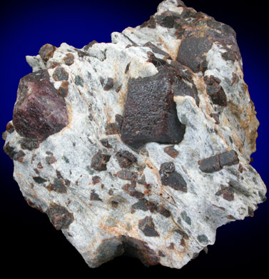 Almandine Garnet with Staurolite from Green's Farm, 750 m. ESE of Roxbury Falls, Roxbury, New Haven County, Connecticut