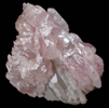 Quartz var. Rose Quartz Crystals on Milky Quartz from Lavra da Ilha, Taquaral, Jequitinhonha River, Minas Gerais, Brazil