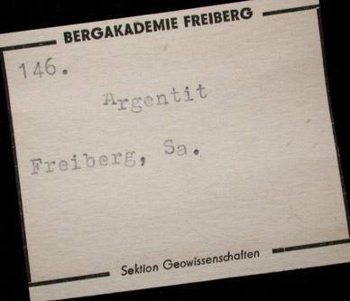 Acanthite pseudomorphs after Argentite from Freiberg, Saxony, Germany