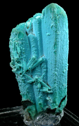 Chrysocolla pseudomorph after Gypsum or Azurite from Ray Mine, Mineral Creek District, Pinal County, Arizona