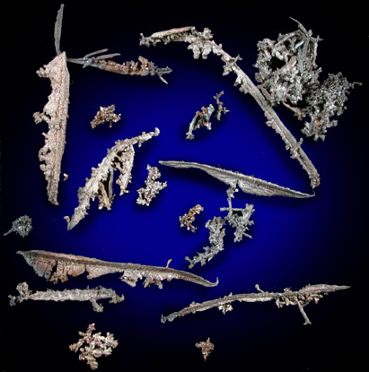 Silver (collection of crystals) from Elura Mine, Cobar, New South Wales, Australia