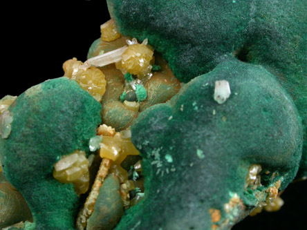 Malachite, Pyromorphite, Cerussite from Brown's Prospect, Rum Jungle, 61 km south of Darwin, Northern Territory, Australia