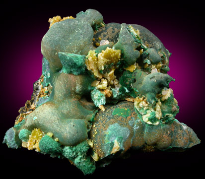 Malachite, Pyromorphite, Cerussite from Brown's Prospect, Rum Jungle, 61 km south of Darwin, Northern Territory, Australia