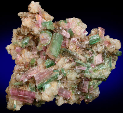 Elbaite Tourmaline with Wardite from Pirineus Mine, Itinga, Minas Gerais, Brazil