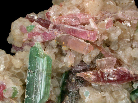 Elbaite Tourmaline with Wardite from Pirineus Mine, Itinga, Minas Gerais, Brazil