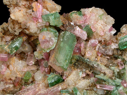 Elbaite Tourmaline with Wardite from Pirineus Mine, Itinga, Minas Gerais, Brazil