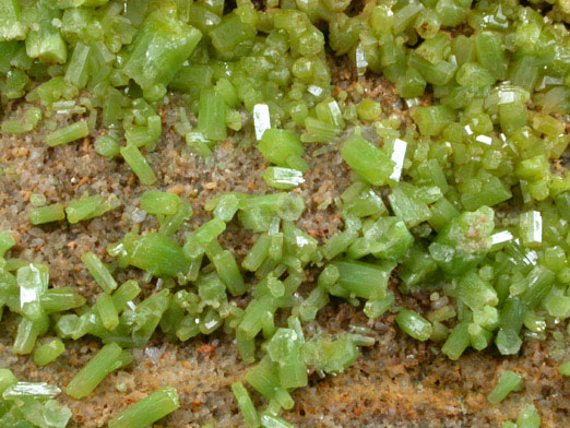 Pyromorphite from Grube Beim Stollen, Grafenwhr, Oberpfalz, Bayern (Bavaria), Germany