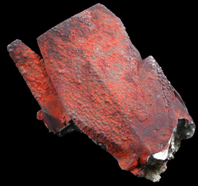 Hematite on Calcite from Faraday Mine, Bancroft, Ontario, Canada