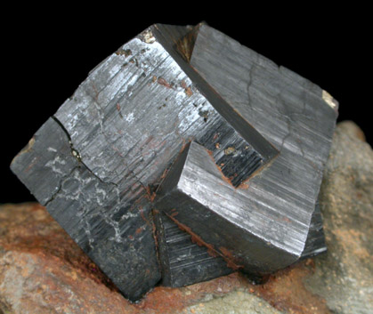 Pyrite with Goethite surface alteration from Grants Pass, Josephine County, Oregon