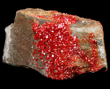 Vanadinite from Apache Mine (Vanadium Shaft), 8 km north of Globe, Gila County, Arizona