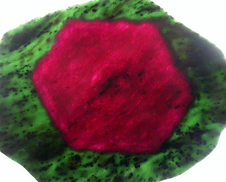 Corundum var. Ruby in Zoisite from Longido, Arusha, Tanzania