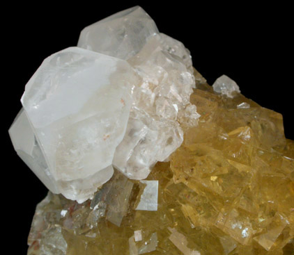 Fluorite with Calcite from Moscona Mine, Villabona District, Asturias, Spain