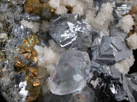Fluorite, Galena, Calcite, Sphalerite from Naica District, Saucillo, Chihuahua, Mexico