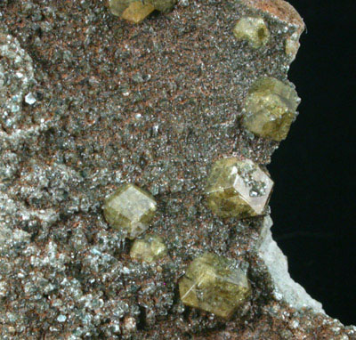 Andradite var. Topazolite Garnet from New Idria District, San Benito County, California