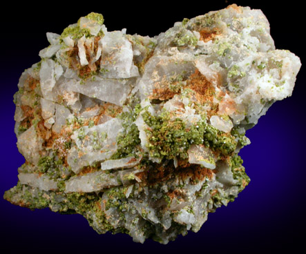 Pyromorphite on Quartz from Allah Cooper (Valcooper) Mine, Contrary Creek District, near Mineral, Louisa County, Virginia