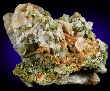 Pyromorphite on Quartz from Allah Cooper (Valcooper) Mine, Contrary Creek District, near Mineral, Louisa County, Virginia