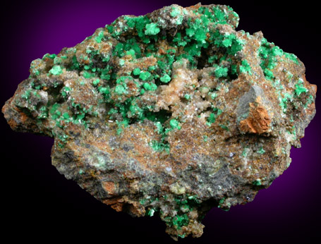 Annabergite var. Cabrerite from Lavrion (Laurium) Mining District, Kilometer 3, Attica Peninsula, Greece