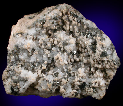 Tetrahedrite, Calcite, Quartz from Concepcin del Oro, Zacatecas, Mexico