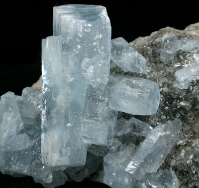 Celestine with Calcite from Lime City, Wood County, Ohio