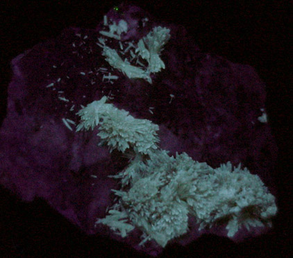 Strontianite on Barite from Clausthal, Hartz Mountains, Lower Saxony, Germany