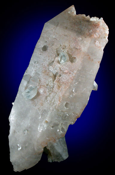 Euclase on Quartz from Ecuador, Rio Grande do Norte, Brazil