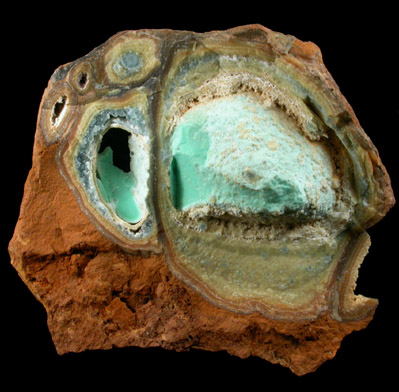 Variscite with Crandallite and Wardite from Little Green Monster Mine, Clay Canyon, Fairfield, Utah County, Utah (Type Locality for Wardite)