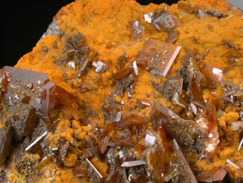 Wulfenite and Mimetite from Hilltop Mine, Chiricahua Mountains, Cochise County, Arizona