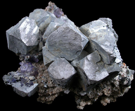 Galena with Fluorite from Rosiclare District, Hardin County, Illinois