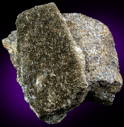 Millerite from Thompson Open Pit Mine, Manitoba, Canada