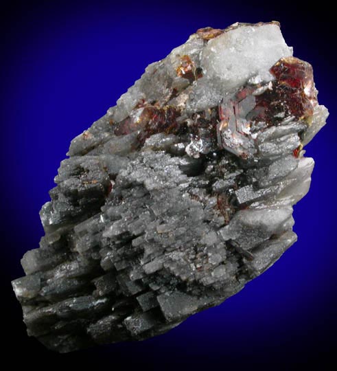 Shigaite on Calcite from N'Chwaning II Mine, Kalahari Manganese Field, Northern Cape Province, South Africa