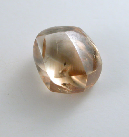 Diamond (1.12 carat sherry-colored complex crystal) from Oranjemund District, southern coastal Namib Desert, Namibia