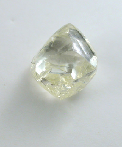 Diamond (0.79 carat pale yellow dodecahedral crystal) from Orapa Mine, south of the Makgadikgadi Pans, Botswana