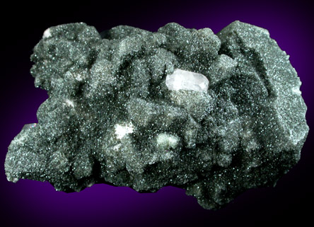 Fluorapatite on Clinochlore and Albite var. Pericline from Warren Bros. Quarry, Acushnet, Bristol County, Massachusetts