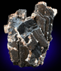 Birnessite pseudomorphs after Serandite with Leucosphenite from Poudrette Quarry, Mont Saint-Hilaire, Québec, Canada