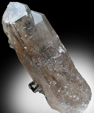 Tantalite-(Mn) (formerly Manganotantalite) on Quartz from Brumado District, Serra das guas, Bahia, Brazil