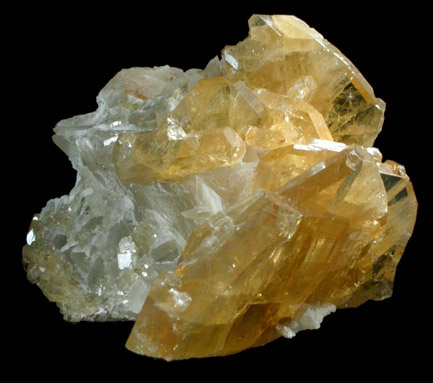 Barite on Calcite from Meikle Mine, Elko County, Nevada