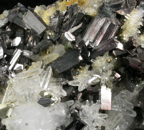 Enargite, Pyrite, Quartz from East Colusa Mine, Butte Mining District, Summit Valley, Silver Bow County, Montana