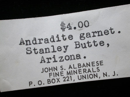 Andradite Garnet from Stanley Butte, San Carlos Indian Reservation, Graham County, Arizona