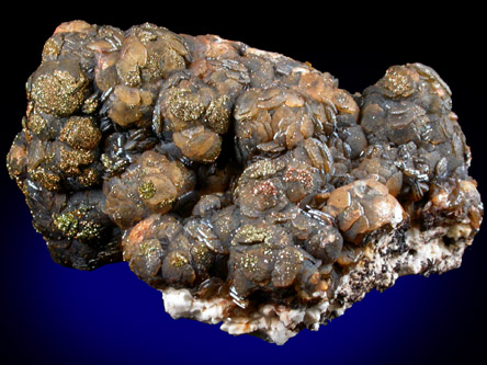 Pyrite on Siderite from Virtuous Lady Mine, Devon, England