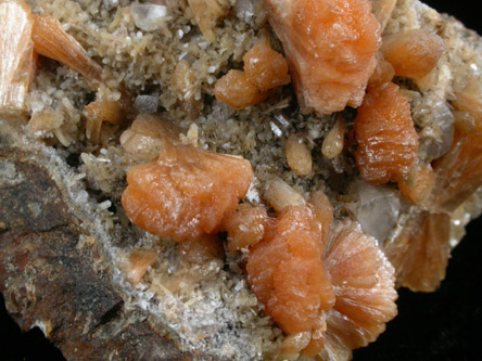 Stilbite with Calcite from Upper Montclair, Essex County, New Jersey