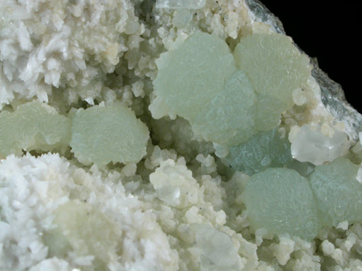 Prehnite with Calcite from New Street Quarry, Paterson, Passaic County, New Jersey
