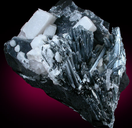 Barite, Stibnite, Quartz from Murray Mine, Elko County, Nevada