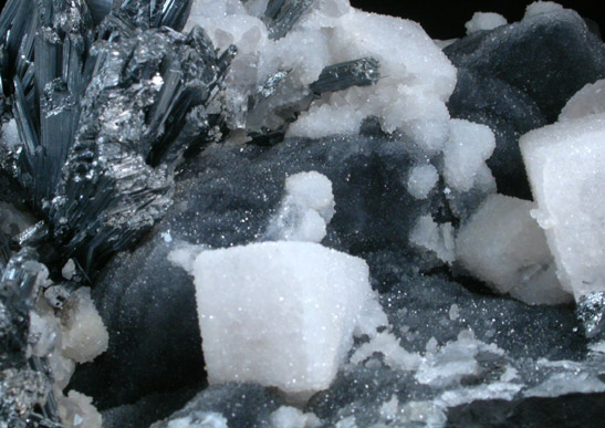 Barite, Stibnite, Quartz from Murray Mine, Elko County, Nevada