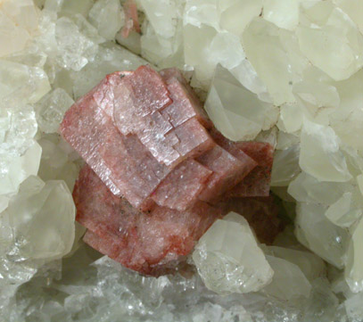 Gmelinite on Datolite from Prospect Park Quarry, Prospect Park, Passaic County, New Jersey