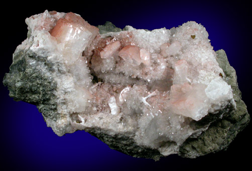 Heulandite-Ca with Laumontite and Quartz from Prospect Park Quarry, Prospect Park, Passaic County, New Jersey