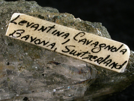Quartz with Chlorite from Levantina, Cavagnola, Bavona, Switzerland